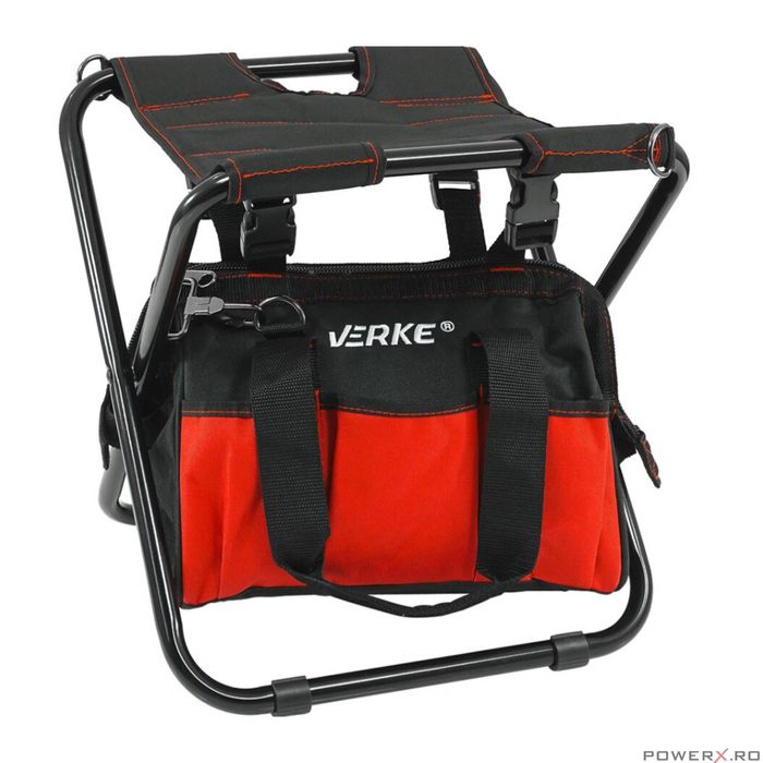 Geanta pentru organizarea sculelor si uneltelor, cu scaun, 42x29x31