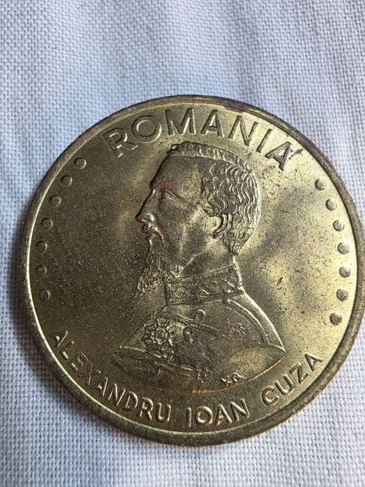 Monedă Rară de Colecție 50 Lei 1992 Alexandru loan Cuza Ediție Aurie de Tezaur