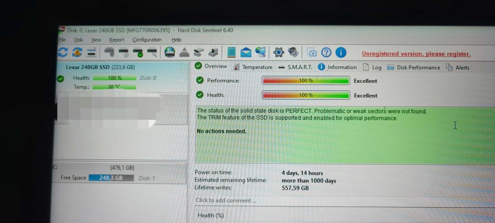 Ssd 240gb Lexar идеальное состояние