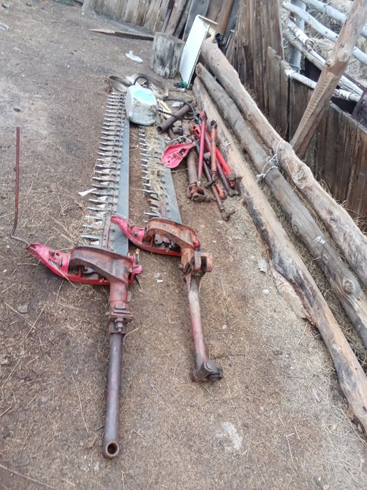 Сено косилка с граблями