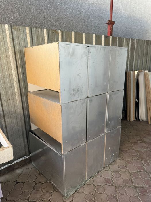 Сет из 9 серых тумбочек