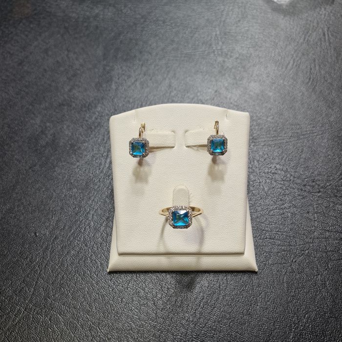 Комплект Золотой с Бриллиантами топаз