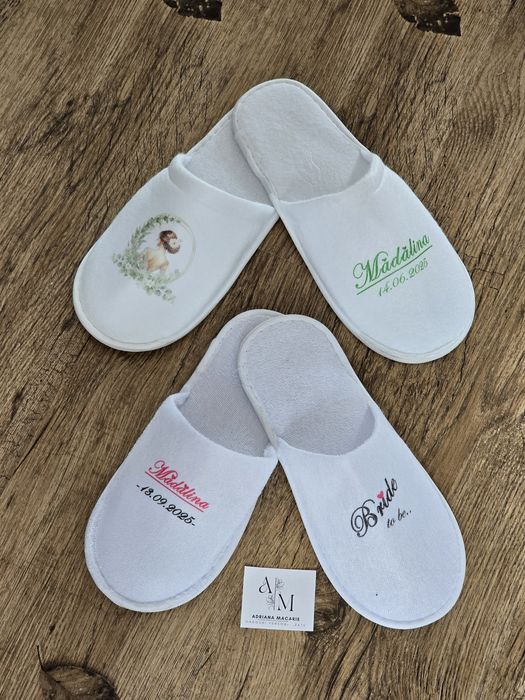 Halat +  papuci mireasă PERSONALIZATE