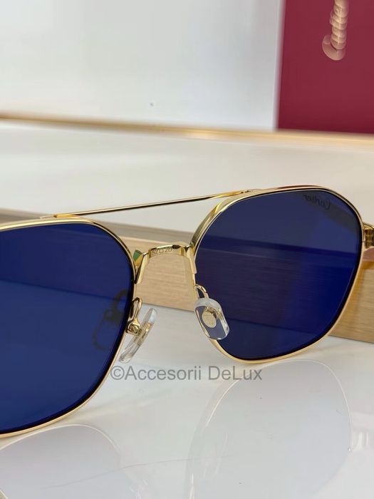 Ochelari de Soare Cartier CT0571S Polarised Noi Full Box [Verificare Colet] Gold