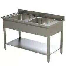 Chiuveta,spalator,lavoar profe sional inox 140x70cm 2 cuve  restaurant