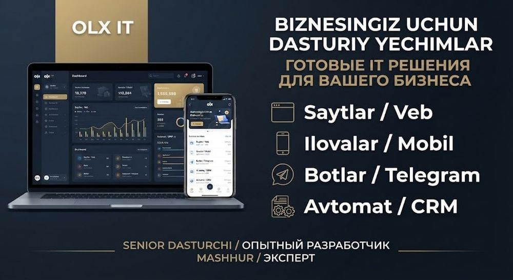 Biznesingiz uchun tayyor dasturiy yechimlar va saytlar.