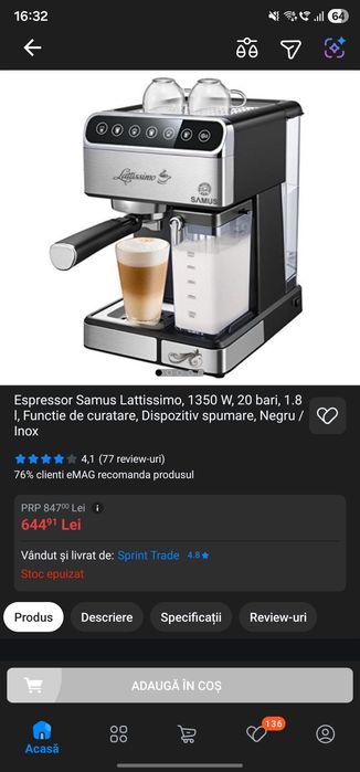 Espressor Samus Lattissimo
