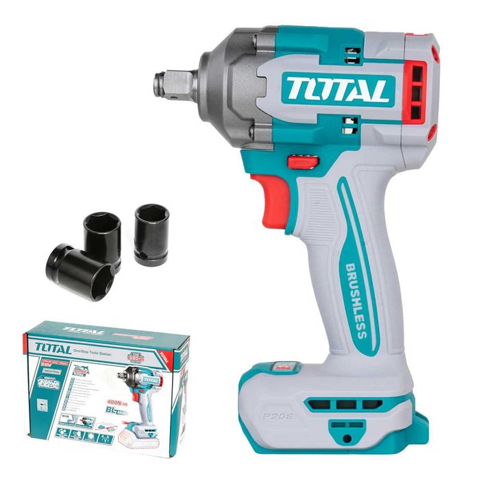 TOTAL - KIT scule pe acumulator 20v impact si clichet