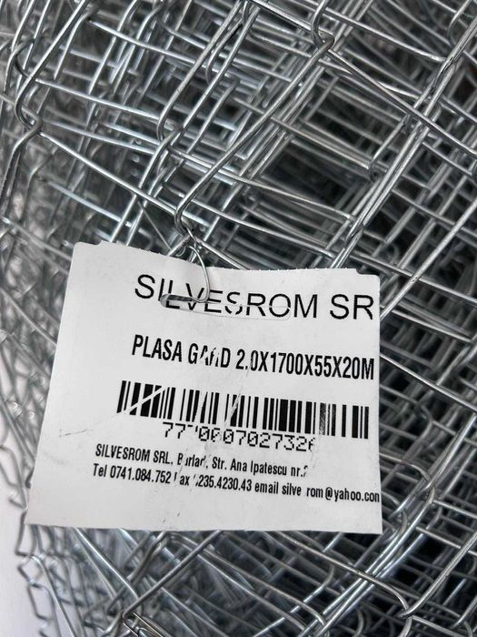 Plasa gard zincata 2x1700x55x20m