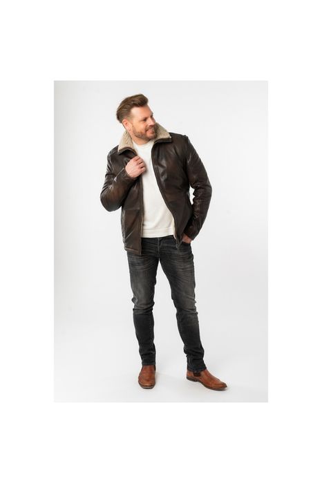 Geaca de Iarna Imblanita Piele Barbati Mauritius Maro MMNuuko