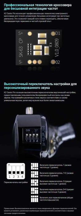 Новинка запечатанные проводные наушники KZ Castor PRO 2DD Improved Bas