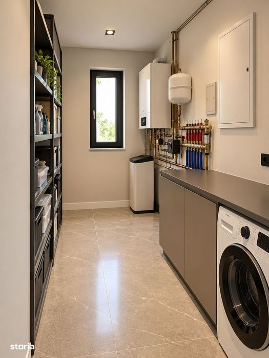 Casa individuală, 4 camere, 2 grupuri sanitare, camera tehnică, terasa