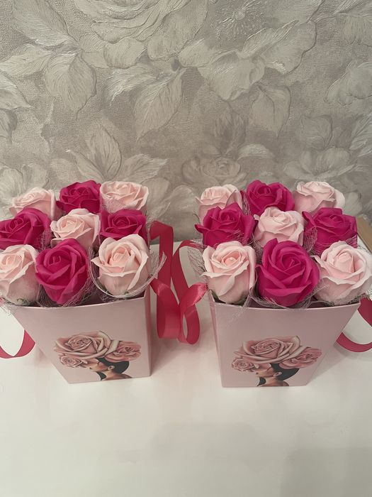 Букеты из мыльных роз