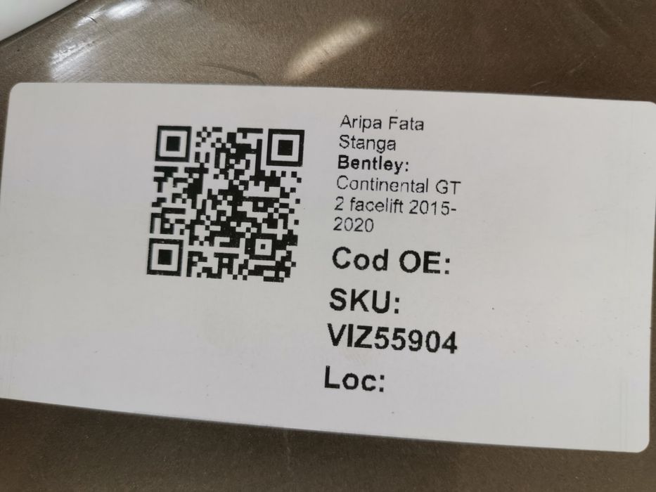 Ляв преден калник / Lqv preden kalnik Bentley Continental GT 2 фейслиф