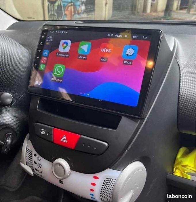 Navigatie Android Toyota Aygo Peugeot 107 Citroen C1 Carplay 1-8GB