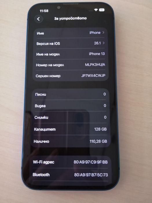 iPhone 13 Blue-128gb