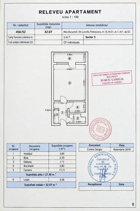Garsoniera complet renovată | Metrou Costin Georgian chiar la scară | 33 mp | Proprietar