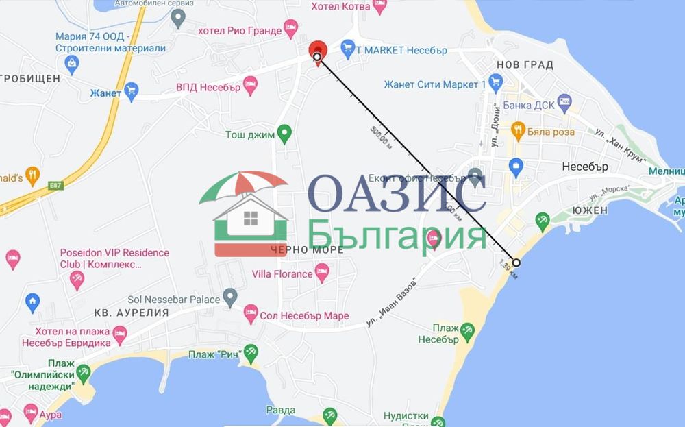 Търговско помещение в Черно море 1, Несебър, 78.72 кв. м.