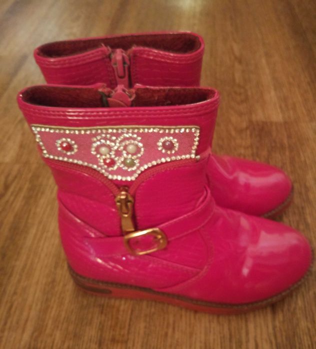 Сапоги осень, лаковые