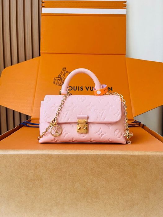 Geanta Louis Vuitton Nano Madeline Monogram pink premium piele naturala pe comanda