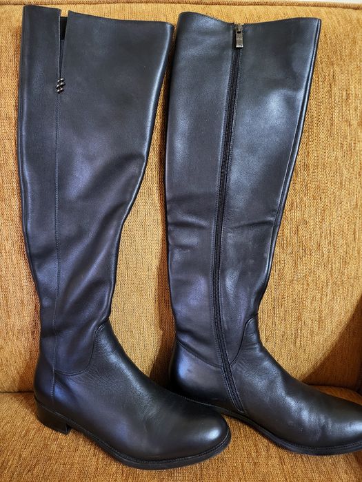 Cizme piele naturala inalte imblanite