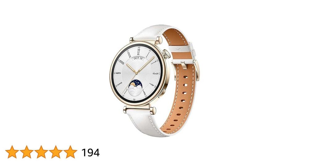 Smartwatch Huawei Watch GT 4 Classic 41mm Leather curea piele alb Garantie Nou Sigilat
