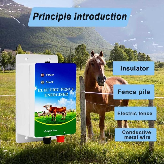 Gard electric, gard pentru fermă pentru, pentru oi, bovine, cai