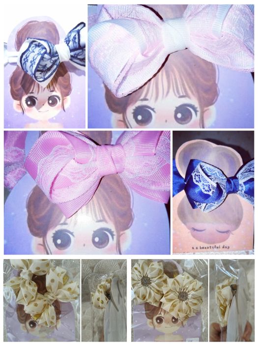 Бантики, резинки, заколки для девочек.