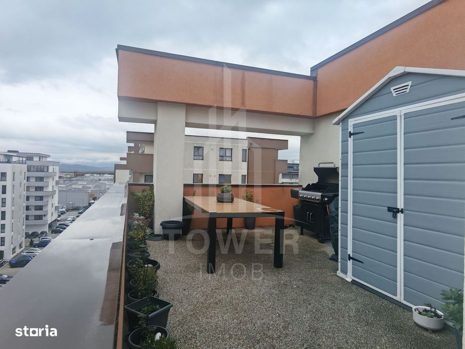 Penthouse 116 mp, terasă generoasă- vedere panoramică, compartimentare