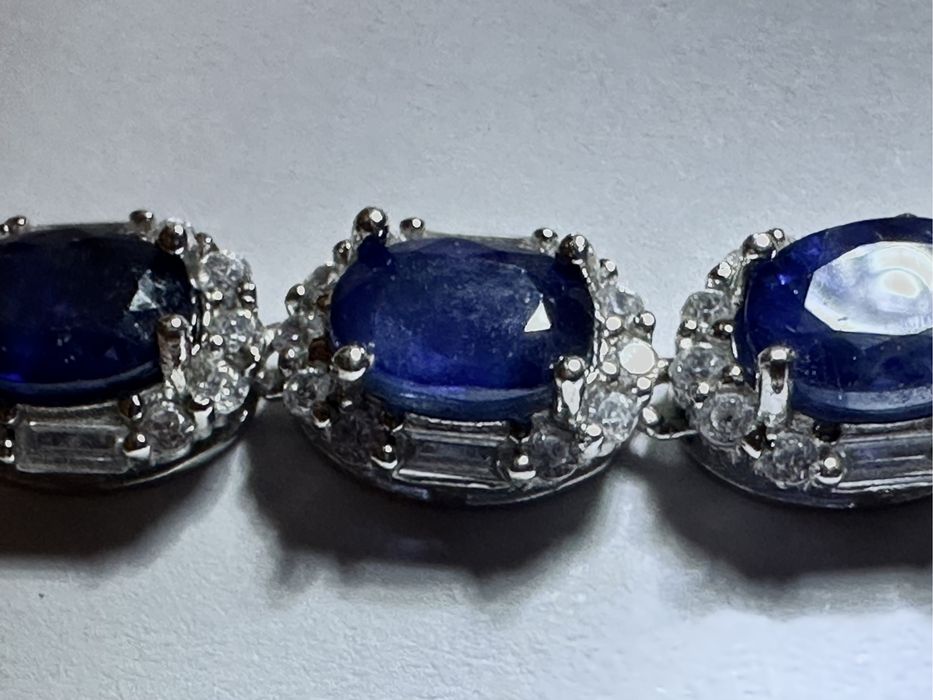 Bratara tennis superba safire naturale 4 ct