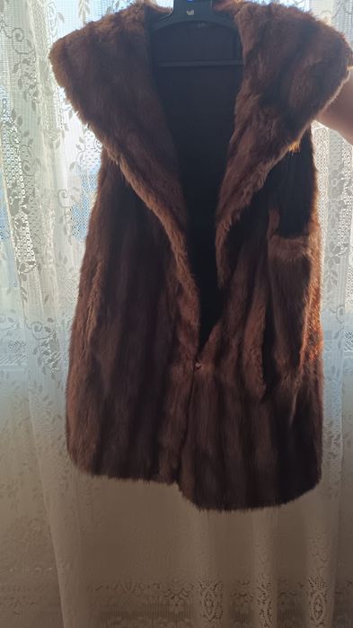 Vesta din blana naturala de vulpe model vintage