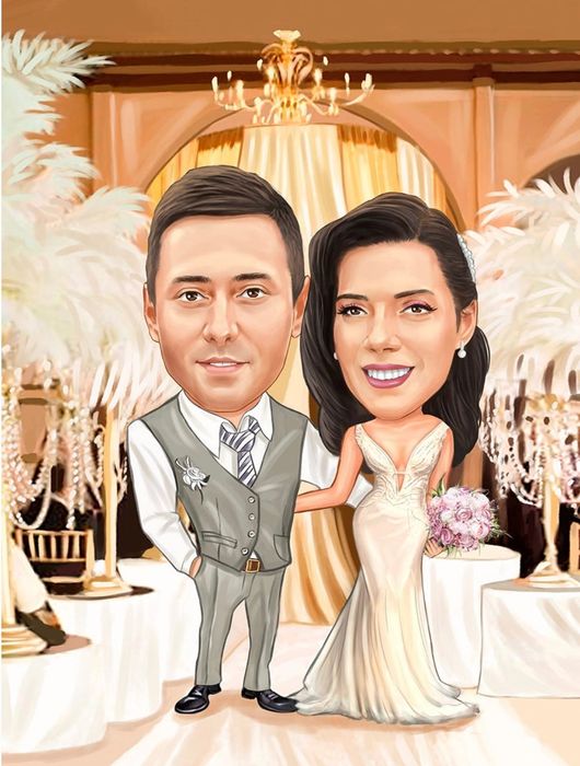 Незабравим Подарък за Сватба - Дигитална Карикатура - ТОП Цена