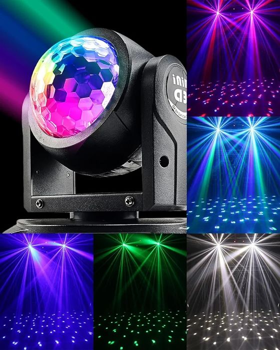 Set 2 lumini de scena profesionale/disco/DJ cu cap mobil 36W,