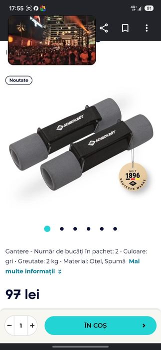 Gantere fitness 2kg