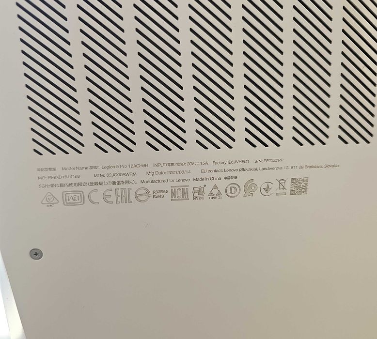 Laptop Lenovo Legion 5 Pro | Ryzen 7 | RTX 3060