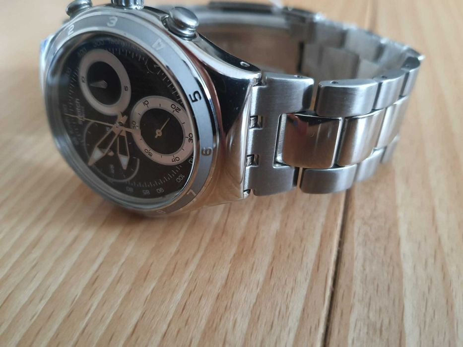 Swatch Irony Chrono Oblique End Black YCS545G – NOS, Swiss Made