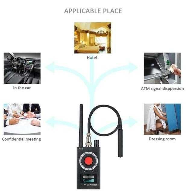 Детективски Детектор за Скрити Камери Тракери Подслушватели Микрофони