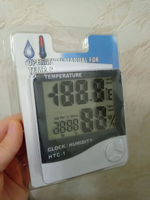 HTC-1 3 в 1 термометр гигрометр  часы