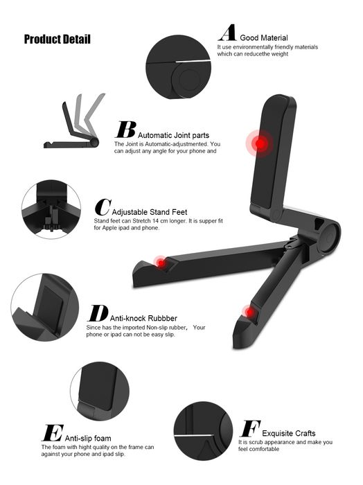 Держатель для телефона, вращающийся на 360 градусов складной планшетны