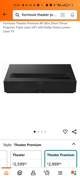 Xiaomi Formovie Theater Premium Tv laser projector proektor Samsung lg