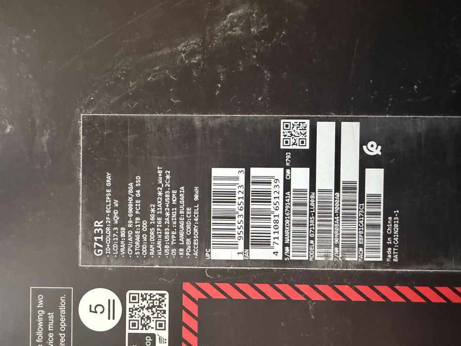 Лаптоп ASUS ROG Strix G17 (Ryzen 9, RTX 3080, DDR5)