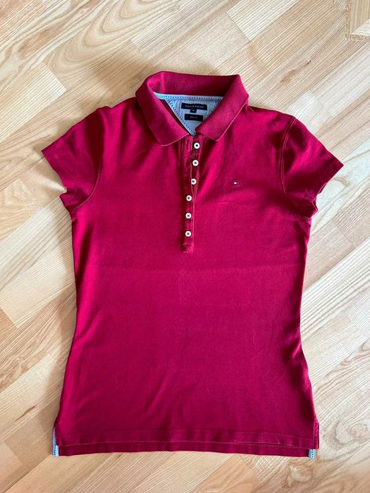Tommy Hilfiger Polo Original Damă Bordo – Mărimea M