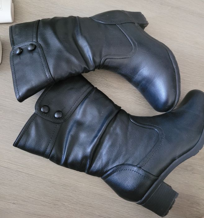 Cizme groase damă din piele ecologică