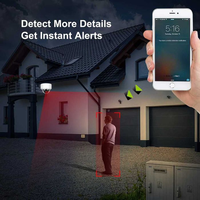 Cameră Supraveghere Anpviz 4K HD POE IP Dome, 8MP, IR, Microfon