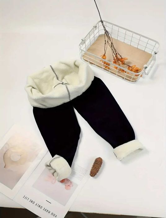 Зимен, топъл дамски панталон с пухена част и еластичност