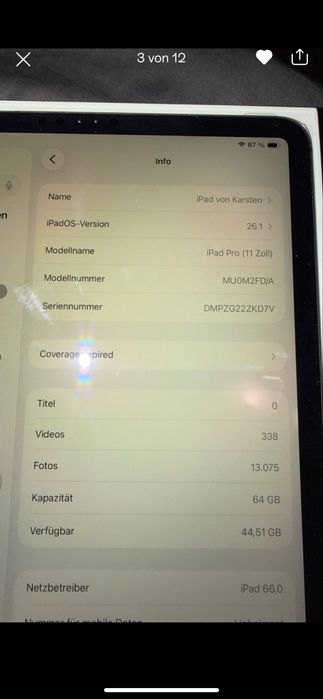 Apple iPad Pro 11“ 64GB Wi-Fi + Celular
