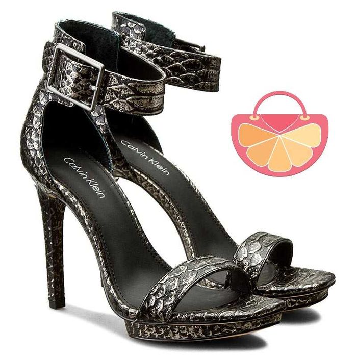%ПРОМО% CALVIN KLEIN № 38 & 39 – Дамски кожени сандали "EXOTIC DESIGN"