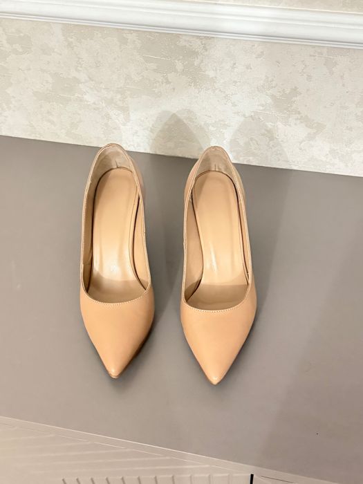 Туфли лодочки кожа темный беж