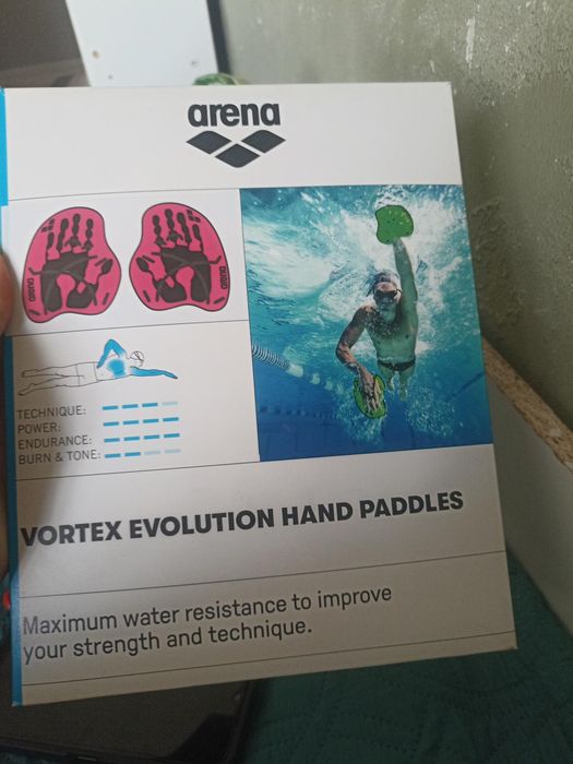 Лопатки для плавания Arena Vortex Evolution Hand Paddles, размер M