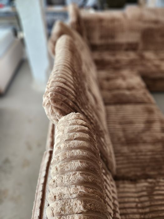 NOU Coltar U, extensibil, 330cm, cappuccino